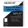 Milcoast Full Sheet 8.5” x 11” Shipping Sticker Paper Adhesive Labels Glossy Water Resistant for Laser or InkJet Printer (200 Full Sheet)