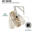 thumbnail image 5 of FANNEHONNE 20 in. Bohemian Indoor White Wall Mount Caged Ceiling Fan with Light and Remote, Reversible for Garage, Office, 5 of 9