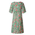 thumbnail image 4 of Robe Grande Taille Décontractée Femme Style Vacances Feminino Imprimé Décontractée Robe Grande Taille pour Dames, 4 of 7