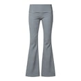 thumbnail image 5 of Lenpel Womens Striped Fold over Pants Soft Low Waist Lounge Trousers Summer Trendy Stretch Flare Leggings, 5 of 6