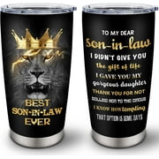 Athenstics Son-in-Law Gifts Tumblers 20oz - Son-in-Law Gifts from Mother in Law/Father in Law Coffee Mug - Gifts for Son-in-Law Cup - Fathers Day Birthday Gift Ideas for Son-in-Laws
