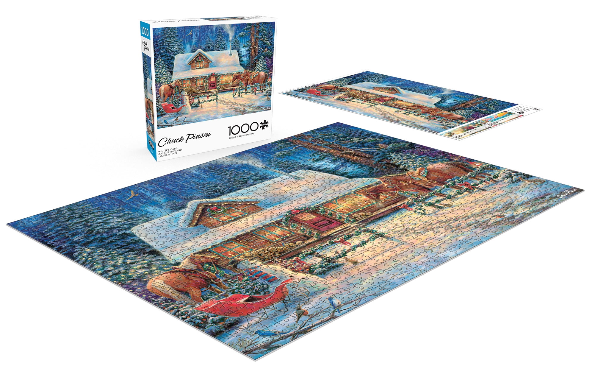 Buffalo Games 1000-Piece Chuck Pinson Winter's Oasis Adult Interlocking Jigsaw Puzzle