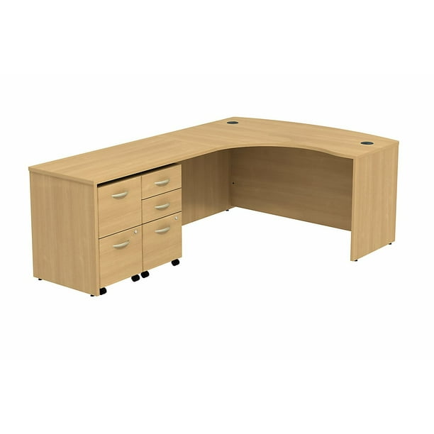Series C LShape Executive Desk, Integrated wire management grommets on