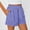 Blue, variant on Hueook Plaid Shorts Women Micro Shorts Fashion Fall and Summer Cute Comfortable Elastic Waist Casual Pockets Short Red L