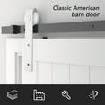 thumbnail image 3 of 2 Hanging Rails, Carbon Steel Barn Door Hardware For Study Bedroom Living Room,  And Quiet, Easy To Install, Suitable For 150kg Load Bearing Capacity, 3 of 8