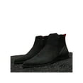 thumbnail image 6 of Men TAYNO Chelsea Chukka Micro Suede Soft Comfortable Zip up Boot Coupe Black, 6 of 6