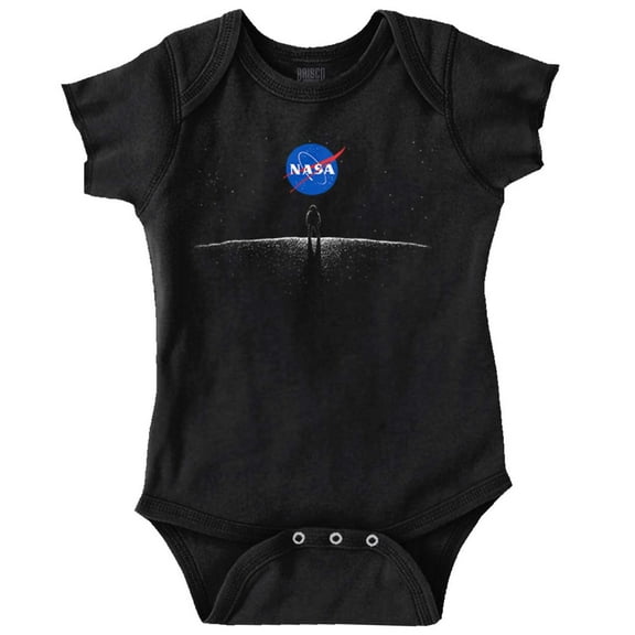 NASA Meatball Logo Outer Space Planet Romper Boys or Girls Infant Baby Brisco Brands 12M