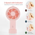 thumbnail image 3 of POINTERTECK Mini Electric Handheld Fan USB Rechargeable Desk Fan with Stand Base 3 Speed Mode for Home School Office Travel Golf Cart Indoor Outdoor, 3 of 6