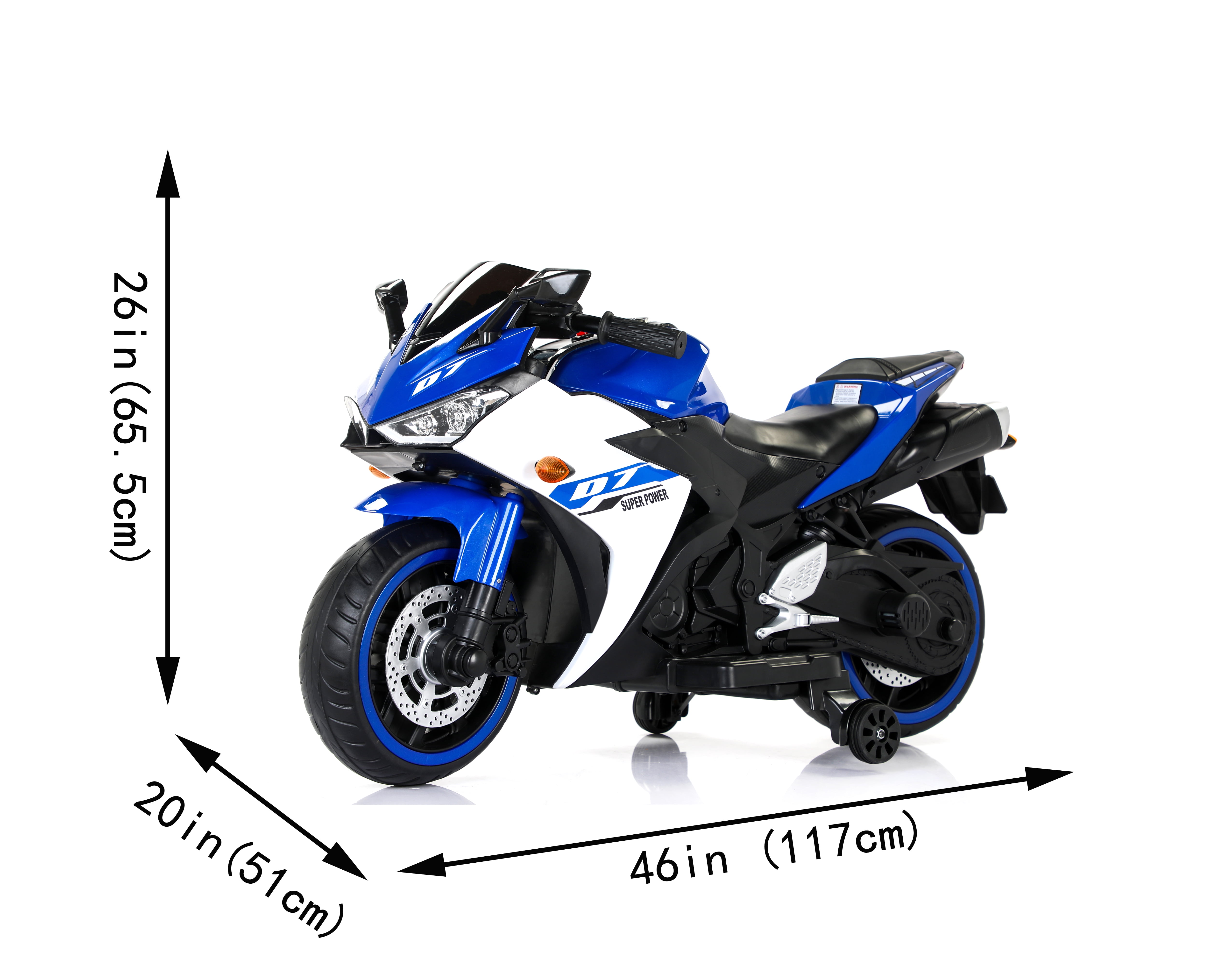 Kids Electric Motorcycle ,Tamco  Ride-On Toys  For 3-6 Years Boys Girls with Training Wheels,manual throttle drive by hand,Lighting wheels