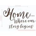 thumbnail image 6 of Home is Where Our Story Begins Wall Stickers Vinyl Lettering Decals Room Décor, 23x16-Inch Chocolate Brown, 6 of 6