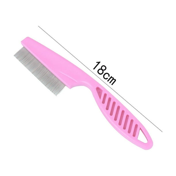 Fiudx Peine para Cuidado de Mascotas, Cepillo de Acero Inoxidable para Perros, Peine para Enredos con Mango de Goma para Gatos, Elimina El Pelo Suelto, Apto para Todas Las Razas, Diseño Ergonómico de
