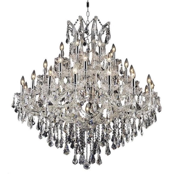 Elegant Lighting Maria Theresa 44" 37 Light Royal Crystal Chandelier