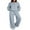 C Blue, variant on DOKOTOO Women's 2 Piece Outfits Plus Size Jogger Sets Half Zip Sweatshirt Matching Wide Leg Sweatpants Tracksuit