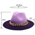 thumbnail image 2 of LINLIN Chain Brim Felt hat Bag Set, Fedora Hat Unisex Wide Brim Jazz Hat Gentleman Hat Panama Hat for Men & Women, 2 of 2
