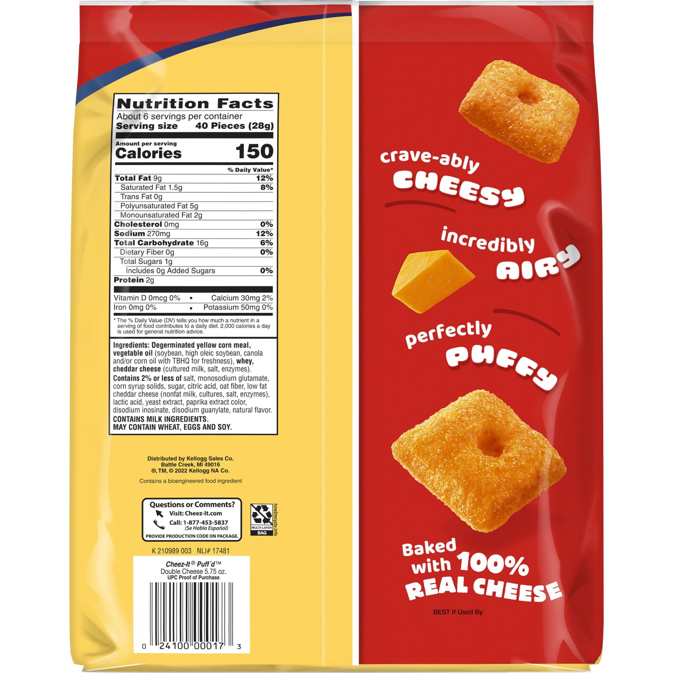 CheezIt Puff'd Double Cheese Chesy Baks al horno, Ubuy Chile