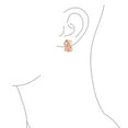 thumbnail image 3 of Bling Jewelry Womens Classic Crystal Celtic Knot Clip-On Earrings for Non-Pierced Rose Gold Plated, 3 of 5