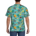 thumbnail image 3 of Bixox Men's Trucks And Excavators Printed Short Sleeve Skinny Athletic T-Shirt, 3 of 6