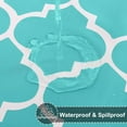 thumbnail image 2 of Rectangle Table Cloth, Waterproof Stain Resistant Washable Tablecloth, Moroccan Polyester Table Cover for Dining, Indoor and Outdoor (Turquoise and White, 60" x 84"), 2 of 6
