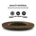 thumbnail image 2 of NEIKO 11107A 10 Pack Aluminum Oxide Flap Discs 4-1/2 for Angle Grinder, 60 Grit Flapper Wheel, Flat T27 Grinding Wheel 4.5 Inch Flap Disc, 7/8" Arbor Grinding Disc, Wood & Metal Sanding, 2 of 5