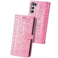 thumbnail image 1 of Funda Cartera FOXDOCK para Samsung Galaxy S21FE , Flip PU con Relieve de Gatos y Perros, Tarjetero y Soporte, 1 of 6