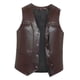 thumbnail image 1 of Chaleco utilitario de cuero sintético para hombre, ideal para exteriores, trabajo, fiestas, senderismo, padre SG, 1 of 9