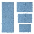 thumbnail image 2 of Home Weavers Bell Flower Collection 100% Cotton Non-Slip Bathroom Rug Set Machine Washable Bathroom Rug, Bath Rug, Bathroom Rug, Runner, Sky Blue Color 4 Piece Bath Rug set, 2 of 8
