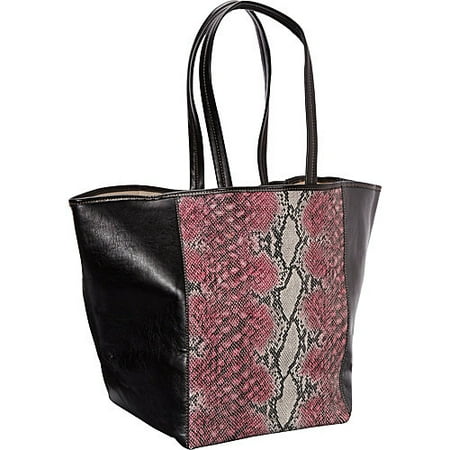 Clava Page Python Print and Leather Tote