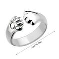 thumbnail image 4 of Fiudx Anillo de Garra, Elegante Joy Aleación para La Mano, Brillante Anillo de Garra para Bodas, Accesorio Duradero para Día a Día, Ideal para Regalo de Aniversario, Estilo Femenino, Color Blanco., 4 of 4