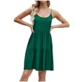 thumbnail image 2 of SMihono Robes d'Été Bohémiennes Femmes Grande Taille Mode Femmes Sexy Été Décontracté Camisole Sans Manches Mini Robe, 2 of 9