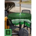 thumbnail image 4 of Outdoor Tablecloth with Umbrella Hole and Zipper, St. Patrick's Day Square Table Cloth 54x54 Inch Waterproof Tablecloth, Green Shamrock Wooden Spring Picnic Table Cover for Patio Camping, 4 of 7