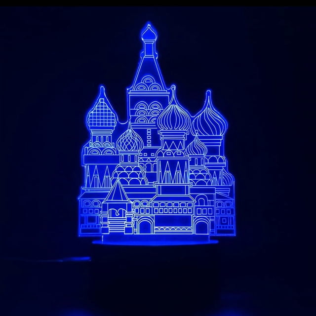Castillos de luz nocturna LED 3D que cambian de color para niños