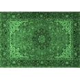 thumbnail image 1 of Ahgly Company Indoor Rectangle Medallion Emerald Green Traditional Area Rugs, 2' x 4', 1 of 4