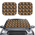 thumbnail image 2 of Rateoe Hamburgers Hot Dogs Pattern 2 Piece Car Windshield Sun Shade Foldable | Front Windshield Shade for Sun, Heat and UV Rays | Sunshade for Car Front Window-Large, 2 of 6