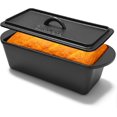 thumbnail image 1 of Rectangular Cast Iron Bread Loaf Pan, Heavy Duty 11x4.75x4,25" (14" L/Handles) with Lid (BLP137), 1 of 9