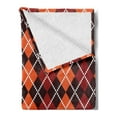 thumbnail image 2 of Geometric Soft Flannel Fleece Throw Blanket, Autumn Colors Retro Style Argyle Pattern Classical Old Fashion Scottish Irish, Cozy Plush for Indoor and Outdoor Use, 50" x 60", Multicolor, by Ambesonne, 2 of 5