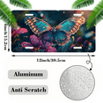 thumbnail image 2 of 1 Pcs 2D Flat License Plate Covers & Frames, Butterfly on Flowers For Decorative Front, Waterproof For Decoration Aluminum License Plate Covers & Frames Cover For Men Women, 12" X 6", 2 of 7