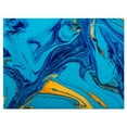 thumbnail image 1 of Design Art Soft Blue Acrylic Paint  Canvas Print, 1 of 3