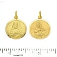 thumbnail image 2 of 18K Solid Yellow Gold Round Scapular Medal 17 mm, 2 of 3