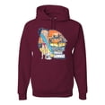 thumbnail image 1 of Wild Bobby, Betty Boop Endless Summer Beach the Dog Betty Boop Unisex Hoodie Sweatshirt, Maroon, Small, 1 of 5