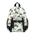 thumbnail image 3 of Tractor and Haystacks White Pattern Backpack for School, Cute School Bag with Adjustable Shoulder Straps and Padded Back, 15"x11.42"x5.5", 3 of 5