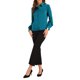 thumbnail image 2 of Blusa de satén INSPIRE CHIC para mujeres con mangas largas abullonadas para trabajo, 2 of 6
