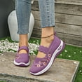 thumbnail image 2 of Willtoo Womens Orthopedic Shoes Slip on Walking Shoes Nurse Shoes Embroidered Arch Support Wide Width Work Sneakers Purple 6.5 Wide, 2 of 7