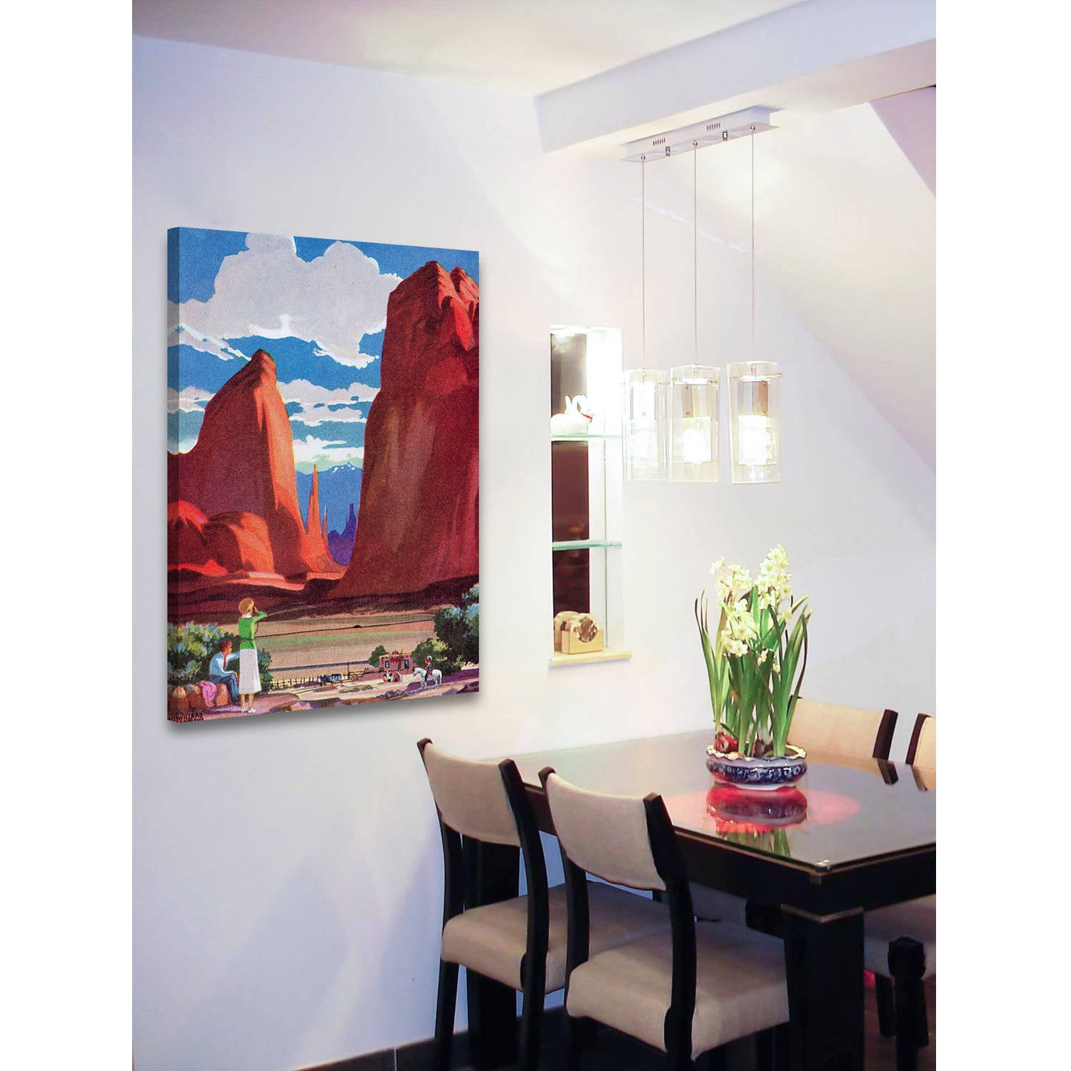 "Red Rocks" Painting Print on Wrapped Canvas