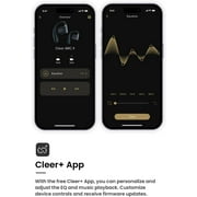 Cleer ARC II Open-Ear True Wireless Bluetooth Headphones, IPX5 Waterproof, 35-Hour Playtime, Light Grey