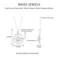thumbnail image 4 of Rosec Jewels Lab Diamond Flower Pendant Necklace - 8 mm Round - 2 Ct - Statement Necklace (EF-VS Grade), 14K White Gold, 4 of 6