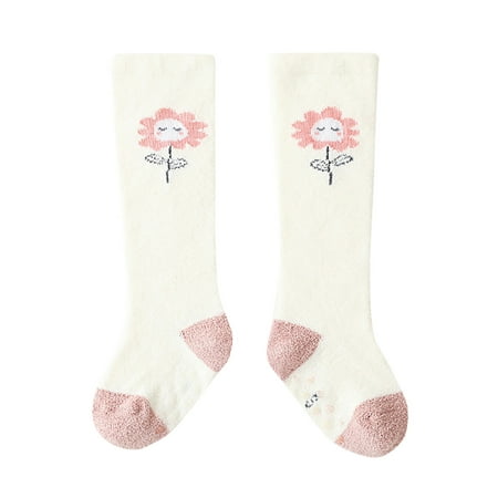 

12-Pack Womens Socks Baby Fashion Cute Fall Winter Printed Non Slip Floor Thickened Warm Comfy Stockings Socks