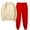 Khaki, variant on Lilgiuy Sweatsuits for Women Set 2 Piece Casual Solid Color Long Sleeve Crewneck Pullover Tops and Long Pants Sweatsuits Holiday Gifts