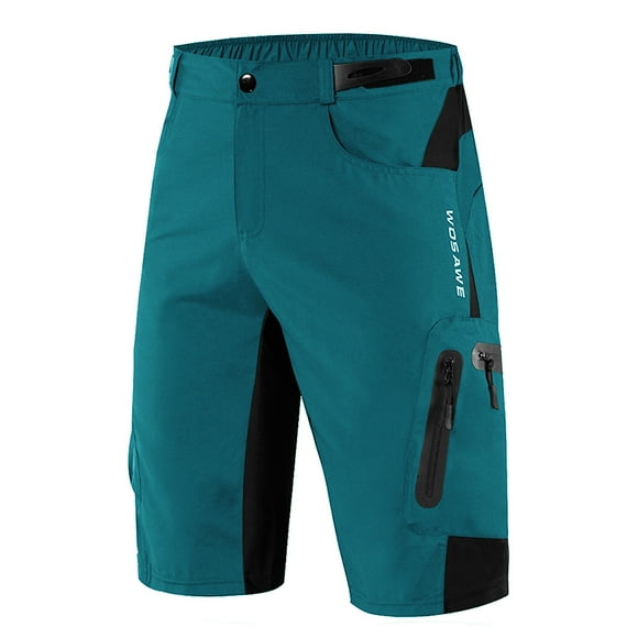Shorts de Cyclisme pour Hommes Coupe Ample Respirants Séchage Rapide Shorts de Vélo VTT Sports de Plein Air Course Vélo Conduite Mise en Forme Décontractés Shorts d'Été avec 7 Poches