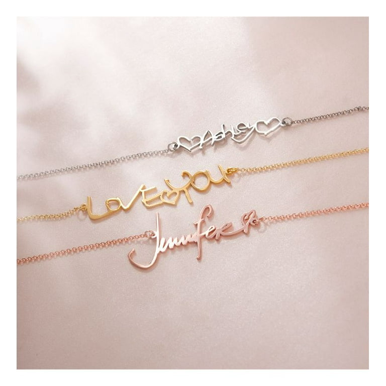 Memorial signature handwriting on sale jewelry