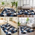 thumbnail image 4 of 8'x10' Area Rugs, Blue Grey Abstract Indoor Outdoor Area Rug for Living Room Bedroom, Modern Geometric Ombre Artwork Washable Bathroom Rugs Kitchen Floor Carpet Mats Home Decor Aesthetic, 4 of 8